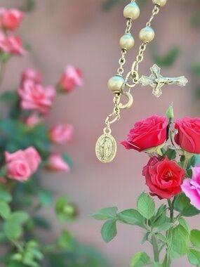 Vintage Italian Rosary Pearl Wristlet Bracelet  Silver Tone